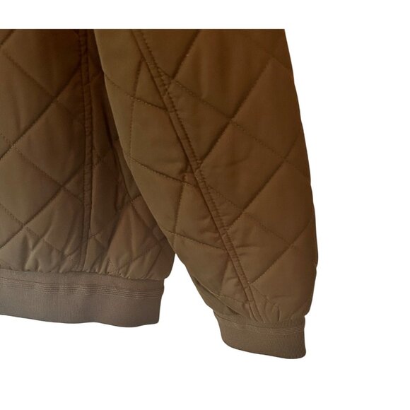 Calvin Klein L Men's Quilted Baseball Jacket Rib-Knit Trim Quilted Bomber Jacket - Picture 9 of 10